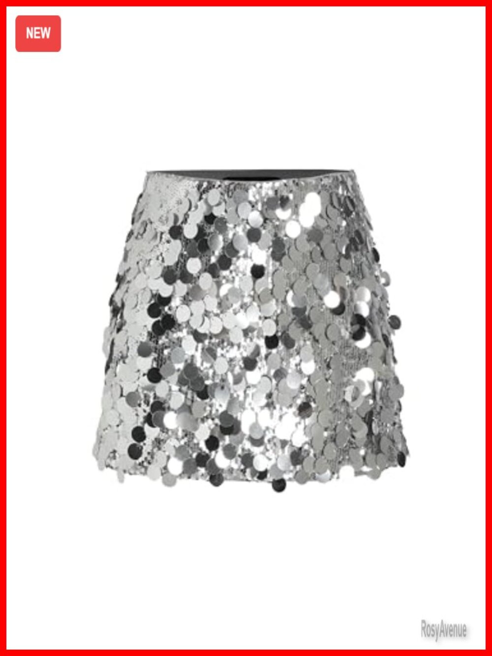 Sequin Mini Skirt Shimmer Party Club Bodycon Mid Waist